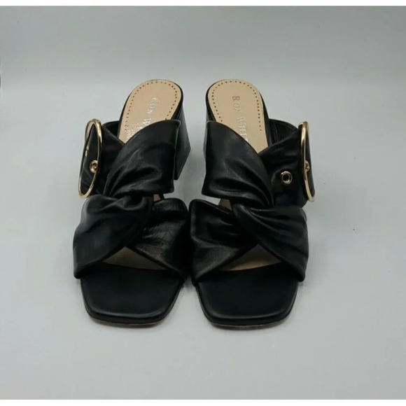 Ron White Black Willow Napa Twist Buckle Sandals Size 37.5 (7 US) $475.00 - Picture 3 of 13
